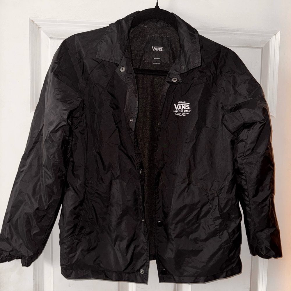 Vans Black Lightweight Jacket kids medium